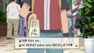 Rojo con un bono bici.