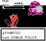 Togetic usando doble filo en la segunda generación.
