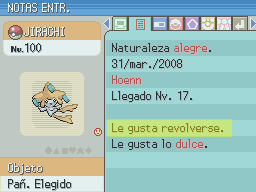 Información sobre los IV en Pokémon Rojo Fuego