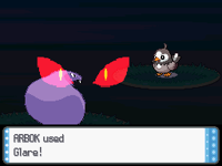 Arbok usando deslumbrar en la cuarta generación.