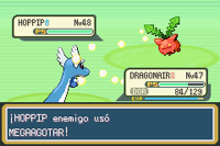 Hoppip usando megaagotar en la tercera generación.