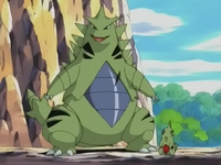 Larvitar junto a su madre.