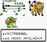 Victreebel usando hoja afilada en la segunda generación.