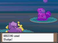 Weezing usando residuos en la cuarta generación.