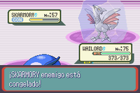 Un Skarmory congelado en la tercera generación.