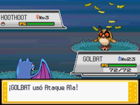 Golbat usando ataque ala en la cuarta generación.