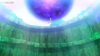 Mewtwo usando una bola sombra gigante...