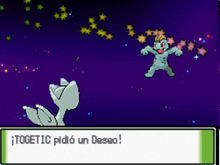 Togetic usando deseo en la cuarta generación.