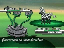 Ferrothorn usando giro bola en la quinta generación.