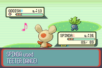 Spinda usando danza caos en la tercera generación.