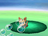 Lillipup recibiendo burbuja en la quinta generación.