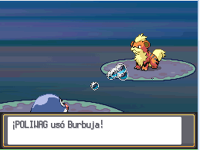 Poliwag usando burbuja en la cuarta generación.