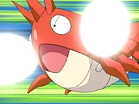 Corphish de Ash usando martillazo.