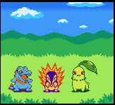 Los 3 Pokémon iniciales.