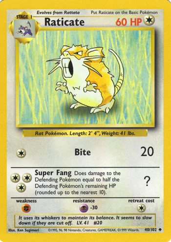 Raticate (Base Set TCG) | Pokémon Wiki | Fandom
