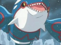 Kyogre activando su habilidad llovizna.