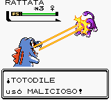 Totodile usando malicioso en la segunda generación.
