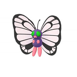 Imagen de Butterfree variocolor hembra en Pokémon: Let's Go, Pikachu! y Pokémon: Let's Go, Eevee!, 