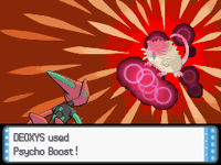 Deoxys usando psicoataque en la cuarta generación.