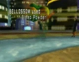Bellossom usando somnífero en Pokémon Battle Revolution.