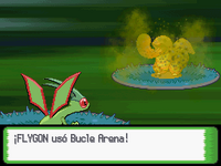 Flygon usando bucle arena en la cuarta generación.