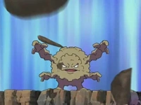 Un Graveler usando lanzarrocas.