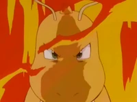 Un Dragonite usando enfado.