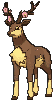 Imagen de Sawsbuck forma primavera en Pokémon X y Pokémon Y