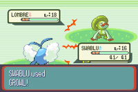 Swablu usando gruñido en la tercera generación.