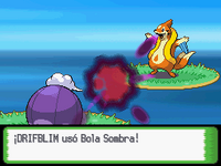 Drifblim usando bola sombra en la cuarta generación.