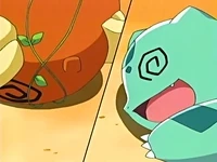 Solrock y Bulbasaur debilitados.