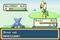 Zubat usando impresionar en la tercera generación.