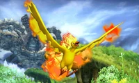 Moltres usando vuelo