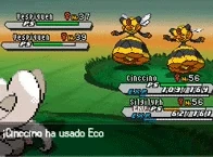 Cinccino usando eco voz en la quinta generación.