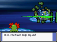 Bellossom usando hoja aguda en la cuarta generación.