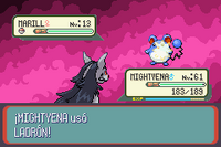 Ladrón RZE.png (7 kB) Mightyena usando ladrón en la tercera generación.