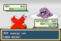 Muk usando tumba rocas en la tercera generación.