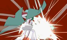 Mega-Gallade usando a bocajarro en la sexta generación.