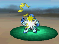 Sawk recibiendo ataque ala en la quinta generación.