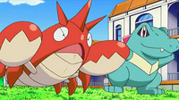 Corphish junto al Totodile de Ash.