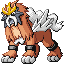 Imagen de Entei variocolor en Pokémon Rubí y Zafiro