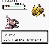 Onix usando lanzarrocas en la segunda generación