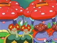 Entrenadores Pokemons - #45 Vileplume es un Pokémon de tipo planta/veneno  introducido en la primera generación. Es una de las dos evoluciones  posibles de Gloom. Vileplume posee los pétalos de flor más