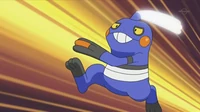 Croagunk usando demolición.