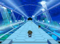 Rizzo en el acceso a Pueblo Arenisca.