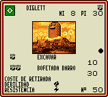 Diglett en el primer juego TCG...
