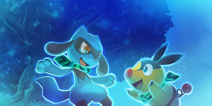 Riolu y Tepig Pokémon Mundo Megamisterioso