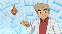 El profesor Oak de Kanto en el anime.