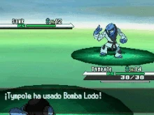 Tympole usando bomba lodo en la quinta generación.