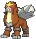 Imagen de Entei en Pokémon X, Pokémon Y, Pokémon Rubí Omega, Pokémon Zafiro Alfa, Pokémon Sol y Pokémon Luna